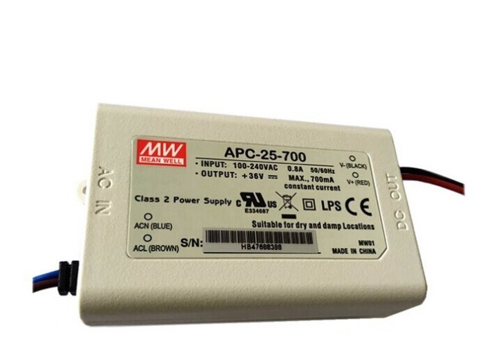 چراغ برق ثابت APC کنونی سری 20W LED درایور APC-25-700