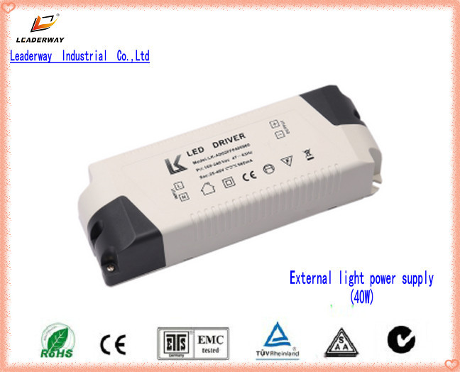 خروجی 700mA 24 تا 42W ثابت منبع تغذیه LED فعلی، تصویب SAA، PF&amp;gt; 0.95