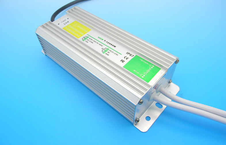 AC100 - 240V IP68 درایور LED ضد آب، جریان ثابت درایور LED 12V 5A