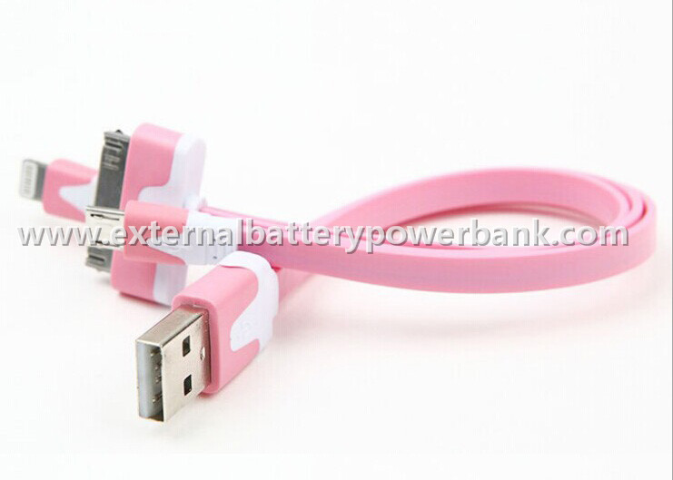 رنگارنگ 3 در 1 انتقال USB کابل USB کابل داده برای آیفون / سامسونگ