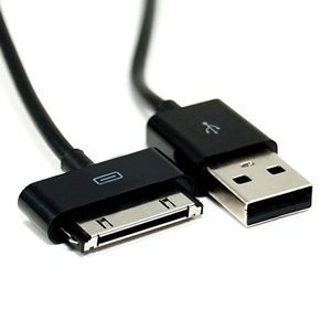 کابل اضافی بلند سیاه و سفید 6FT USB همگام سازی داده ها برای اپل آیفون 4 4S 3GS اپل آی پاد