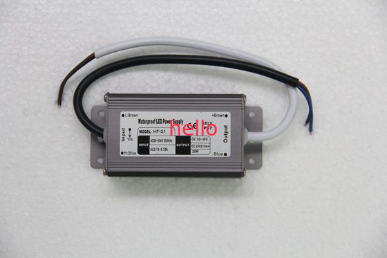 IP68 650mA 21W جریان ثابت چراغ برق 20V - 36V DC، منابع تغذیه سوئیچینگ