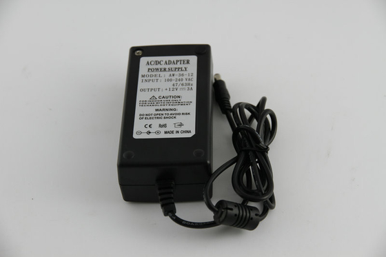 EN55022 LED لامپ AC به DC 12V آداپتور برق 36W بازیابی خودکار، CE / ROSH