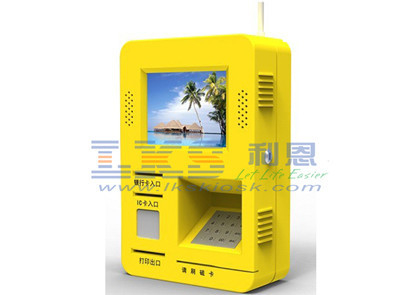 کیوسک روی صفحه لمسی تعاملی با دیوار نصب شده با کارت مغناطیسی / RF / IC