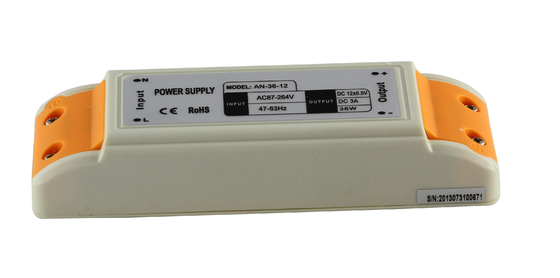 PCB پایدار 2 سال گارانتی م RoHS DC12V 3A 36W چراغ برق