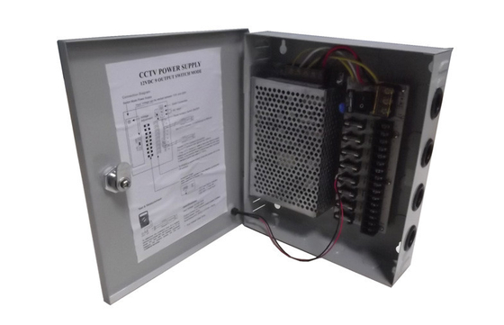 12V 5Amps دوربین مدار بسته منبع تغذیه جعبه 9 کانال، دوربین مدار بسته منبع تغذیه