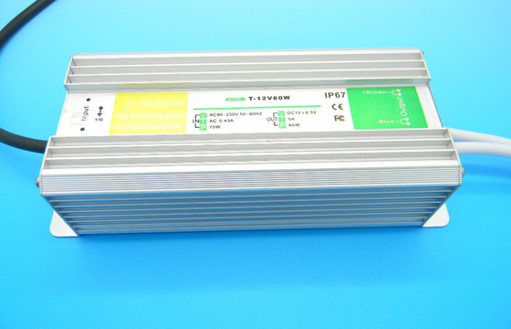 AC100 - 240V IP68 درایور LED ضد آب، جریان ثابت درایور LED 12V 5A