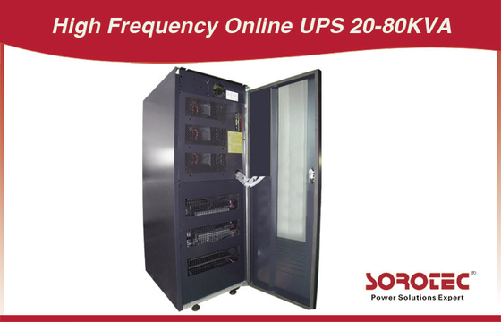 20 - 80 KVA سه فاز 4 خط بدون وقفه برق، فرکانس بالا UPS آنلاین