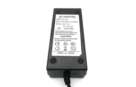 سلام گلدان 12V 4A دسکتاپ منبع تغذیه DC FCC قسمت 15 کلاس B برای دوربین های امنیتی