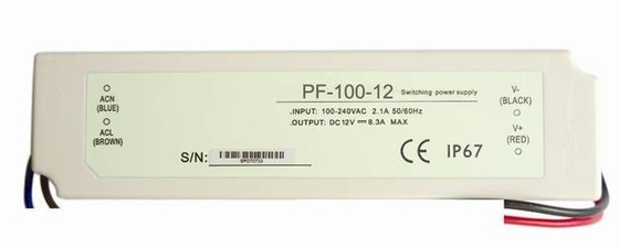 100W 50Hz است ولتاژ ثابت 12 ولت بهره وری درایور LED با حفاظت اضافه بار