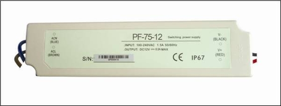 75W AC جهانی ولتاژ ثابت 12V درایور LED 230V برای دوربین های امنیتی