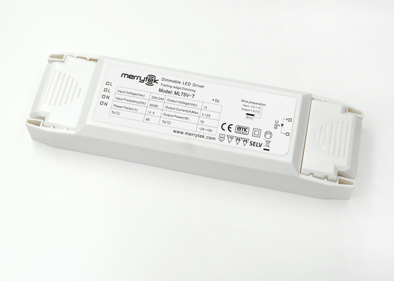 12V قدرت بالا ثابت ولتاژ Dimmable در درایور 75W LED بدون مثل نور سوسو