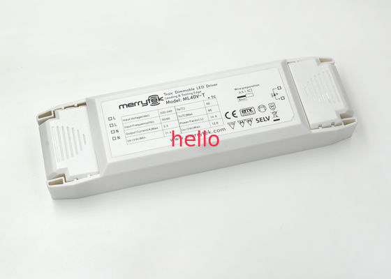 سفید پلاستیکی محفظه ولتاژ ثابت Dimmable چراغ درایور 12VDC 50 / 60Hz قدرت