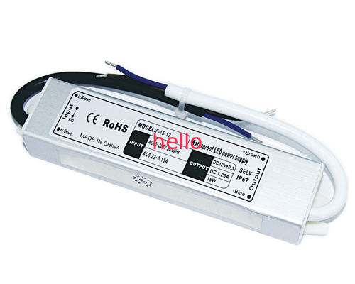 24V DC 15W ضد آب چراغ EN55022 درایور برای انعطاف پذیر LED نوار نور