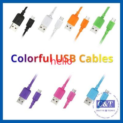 رنگی میکرو تلفن هوشمند انتقال کابل داده USB سلام سرعت 2 در 1